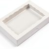 ONE MORE 15-Pack White Bakery Box12x8x2.5inch,Large Pastry Cookie Box for Donuts,Muffins with Window Lid - Auto-Pop up Paper Box Doughnut Chocolate Strawberries Treat Boxes,Pack of 15-1
